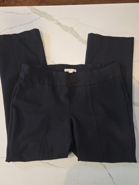 Dana Buchman Black Straight-Leg Ponte Pull-On Pants